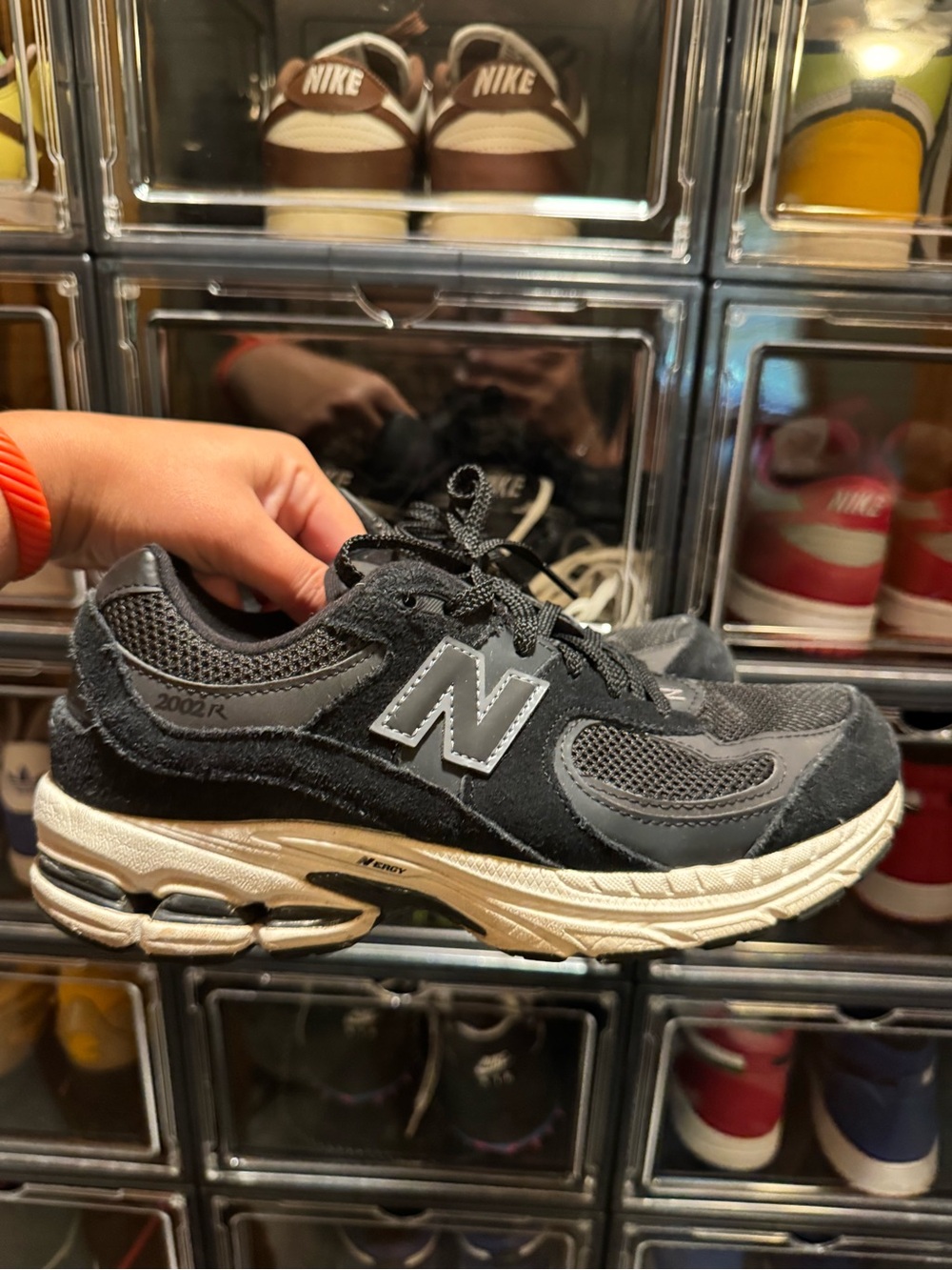 New Balance Black and Gray Kids' 2002R Sneaker